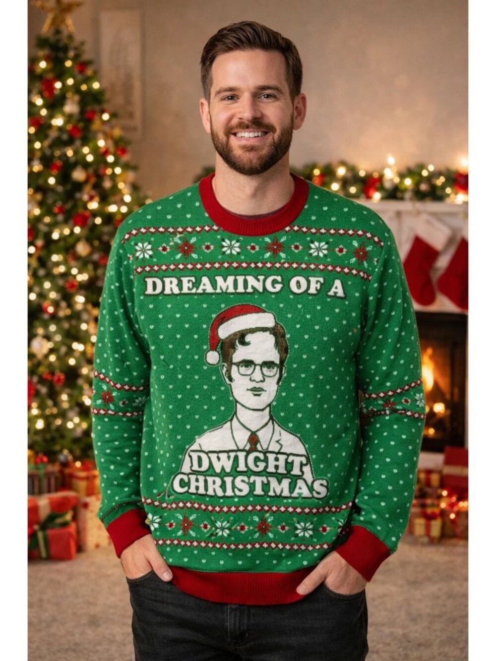 The Office Christmas Sweater "Dwight Christmas" XL By Tipsy Elves
